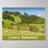 zomerlandschap in Zwitserland Poster (Voorkant)
