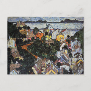 Zomerlandschap, Krumau door Egon Schiele Briefkaart