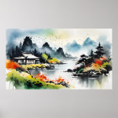 zomerlandschap poster (Voorkant)