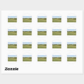 zomerlandschap ronde sticker (Vel)