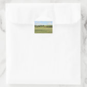 zomerlandschap ronde sticker (Tas)