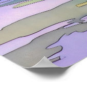 Zomerlandschap Waterverf Poster (Hoek)