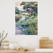 Zomerlandschap Waterverf Poster (Keuken)