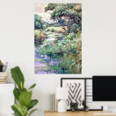 Zomerlandschap Waterverf Poster (Thuiskantoor)