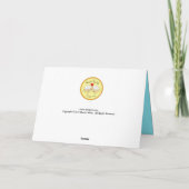 Zomerleeuw in het zwembad Grappig Wenskaart Kaart (Achterkant)