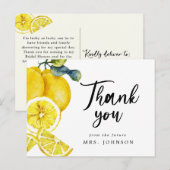 Zomerlemoenen Bedankt Bruidsfeest Briefkaart (Voorkant / Achterkant)
