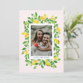 Zomerlemons en Loof Foto Save The Date (Staand voorkant)