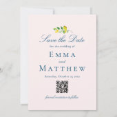 Zomerlemons en Loof Foto Save The Date (Achterkant)