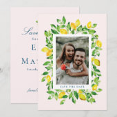 Zomerlemons en Loof Foto Save The Date (Voorkant / Achterkant)