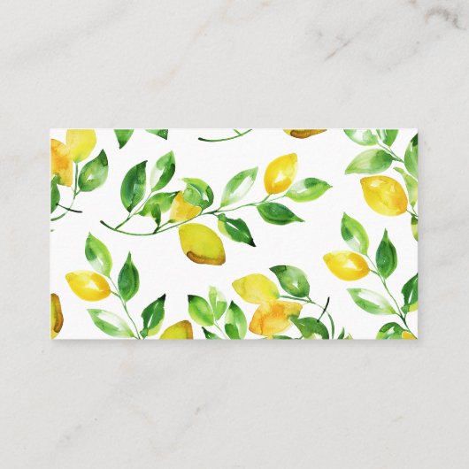 Zomerlemons en Loofwerk Plaatskaartje (Achterkant)