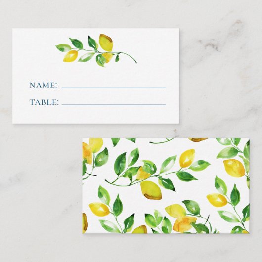 Zomerlemons en Loofwerk Plaatskaartje (Voorkant / Achterkant)