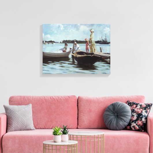 Zomerleven op de eilandjes (door Albert Edelfelt) Canvas Afdruk (Insitu (Woonkamer))