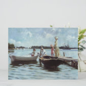 Zomerleven op de eilandjes (door Albert Edelfelt) Kaart (Staand voorkant)