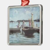 Zomerleven op de eilandjes (door Albert Edelfelt) Metalen Ornament (Links)