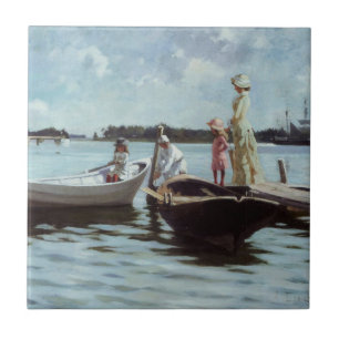 Zomerleven op de eilandjes (door Albert Edelfelt) Tegeltje