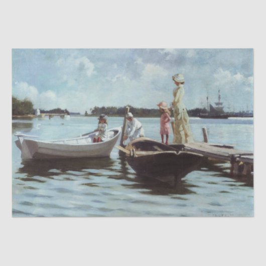Zomerleven op de eilandjes (door Albert Edelfelt) Tissuepapier (Voorkant)