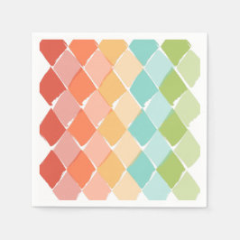 Zomerlevendige kleuren Napkins-patroon Servet
