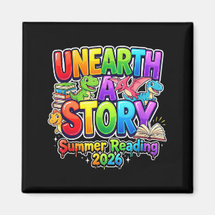 Zomerlezen Unearth A Story Dinosaur-boeken 2026 Magneet