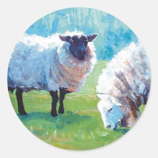 Zomerlicht Ronde Sticker (Voorkant)