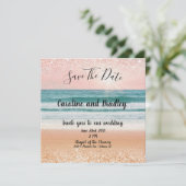 Zomerliefde aan Zee: Elegant Strand Save The Date (Staand voorkant)