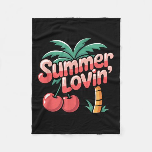 Zomerliefde Tropisch Strandparadijs Fleece Deken (Voorkant)