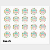 Zomerlijke zwembadfeest sticker (Vel)