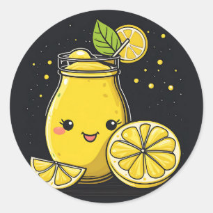 Zomerlimonade Kawaii Ronde Sticker