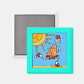 Zomerloper (man) magneet (Voorkant / Achterkant)