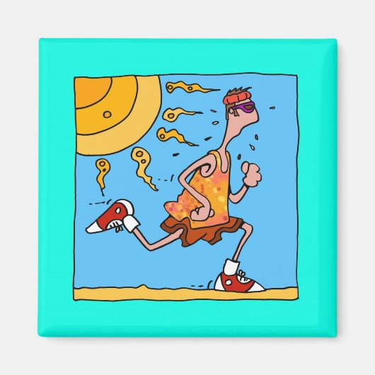 Zomerloper (man) magneet (Voorkant)
