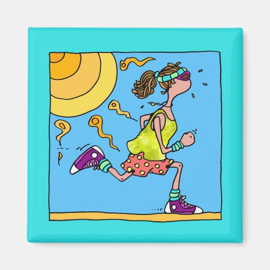 Zomerloper (vrouw) magneet (Voorkant)