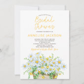 Zomermadeliefjes geel en wit kant vrijgezellenfees kaart (Voorkant)