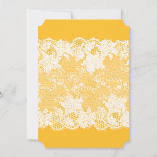 Zomermadeliefjes geel en wit kant zoet zestien kaart (Achterkant)