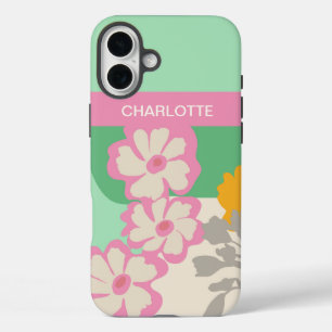 Zomermadeliefjes Kleurblokken Moderne Bloemen iPhone 16 Plus Hoesje