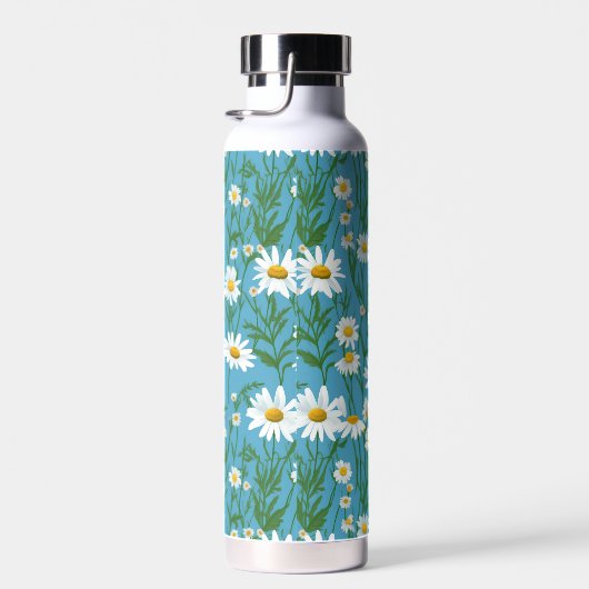 Zomermadeliefjes op Aqua Waterfles (Rechts)