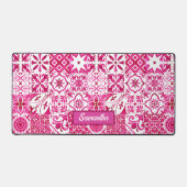 Zomermajolica rood Siciliaans Mediterraan Bureaumat (Voorkant)