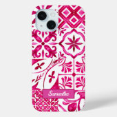 Zomermajolica rood Siciliaans Mediterraan Case-Mate iPhone Case (Achterkant)