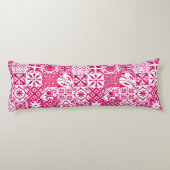 Zomermajolica rood Siciliaans Mediterraan Lichaamskussen (Achterkant)