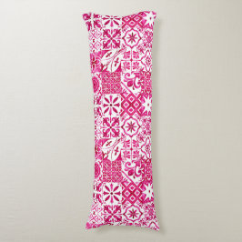 Zomermajolica rood Siciliaans Mediterraan Lichaamskussen