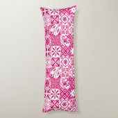 Zomermajolica rood Siciliaans Mediterraan Lichaamskussen (Achterkant (Verticaal))