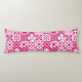 Zomermajolica rood Siciliaans Mediterraan Lichaamskussen (Voorkant)