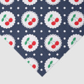 zomermarine, witte en rode kersen tissuepapier (Detail)