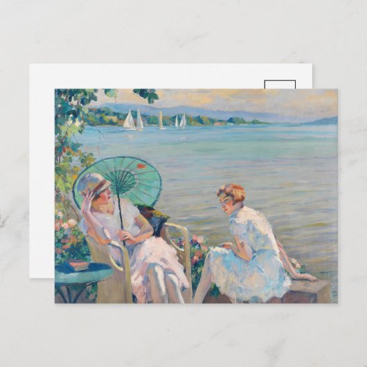Zomermiddag aan het meer | Edward Cucuel Briefkaart (Voorkant / Achterkant)