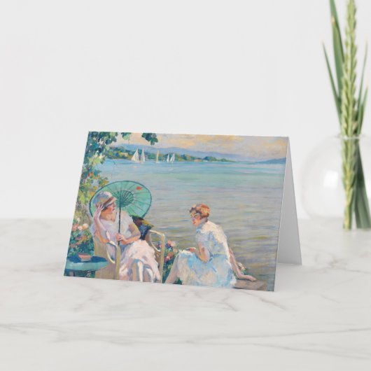 Zomermiddag aan het meer | Edward Cucuel Kaart (Voorkant)