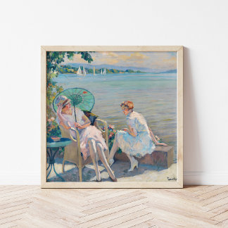 Zomermiddag aan het meer | Edward Cucuel Poster
