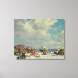 Zomermiddag op het strand (door E.H. Potthast) Canvas Afdruk