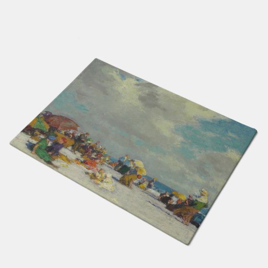 Zomermiddag op het strand (door E.H. Potthast) Deurmat (Schuin)