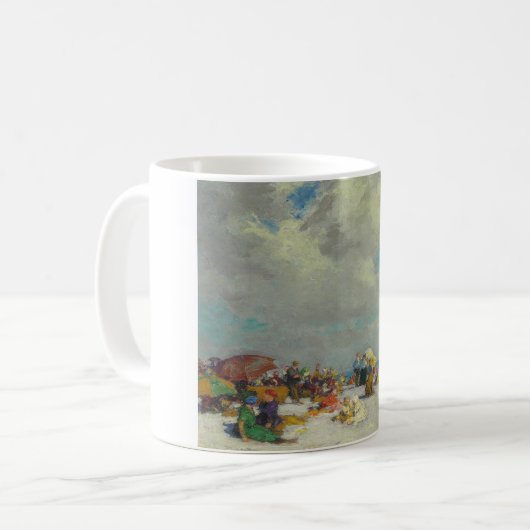 Zomermiddag op het strand (door E.H. Potthast) Koffiemok (Voorkant links)