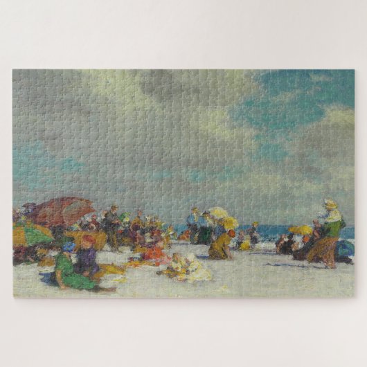 Zomermiddag op het strand (door E.H. Potthast) Legpuzzel (Horizontaal)