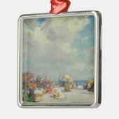 Zomermiddag op het strand (door E.H. Potthast) Metalen Ornament (Links)