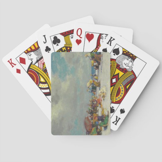 Zomermiddag op het strand (door E.H. Potthast) Pokerkaarten (Achterkant)